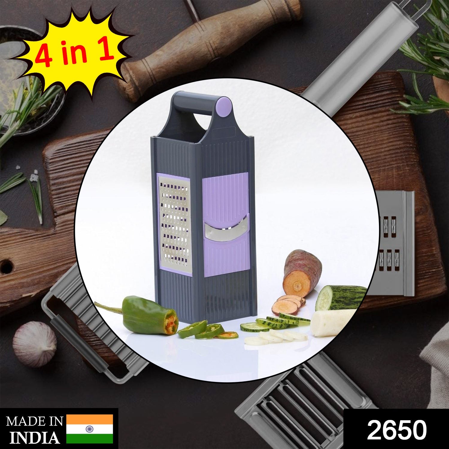2650 4 In 1 Plastic Vegetable And Fruit Grater And Slicer For Kitchen 2650 4 In 1 Plastic Vegetable And Fruit Grater And Slicer For Kitchen